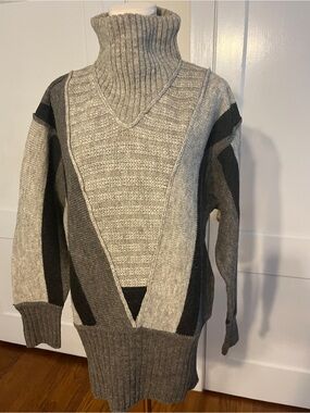 Rare 1980s Claude Montana Runway Prototype Alpaca Knit Archive# 6019
